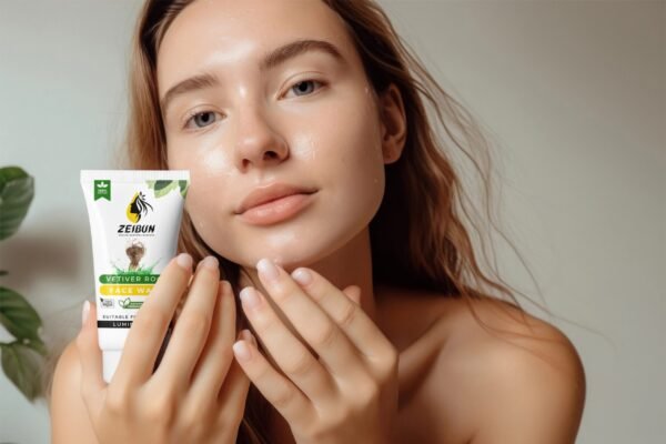 Zeibun natural face wash made in Pakistan – organic vetiver root cleanser for clear healthy skin.