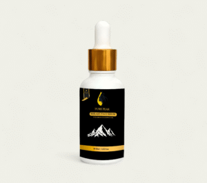 Pure Peak Shilajit Face Whitening Serum by Zeibun Pakistan – natural skin brightening and face glow serum powered by Himalayan Shilajit.