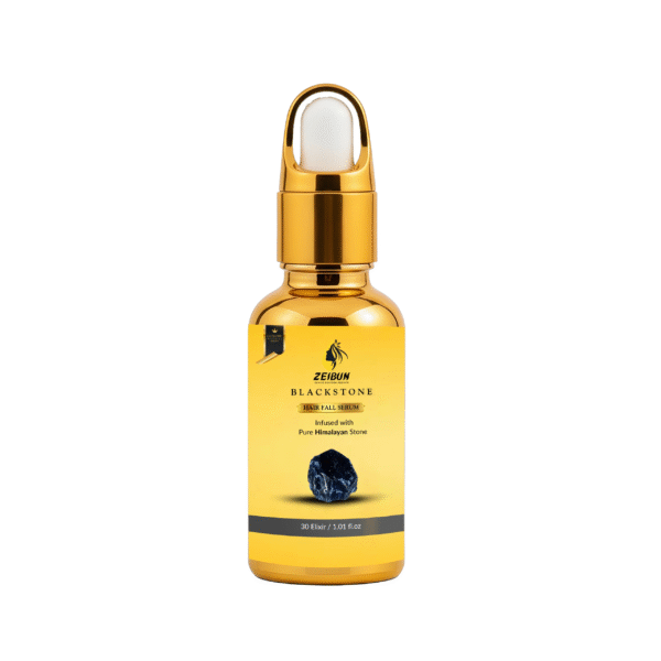 Black Stone Anti Hairfall Serum by Zeibun Pakistan – natural hair fall solution with pure Himalayan botanicals.